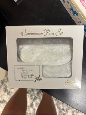 Communion Purse Set - White Satin